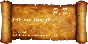 Péter Demjén névjegykártya